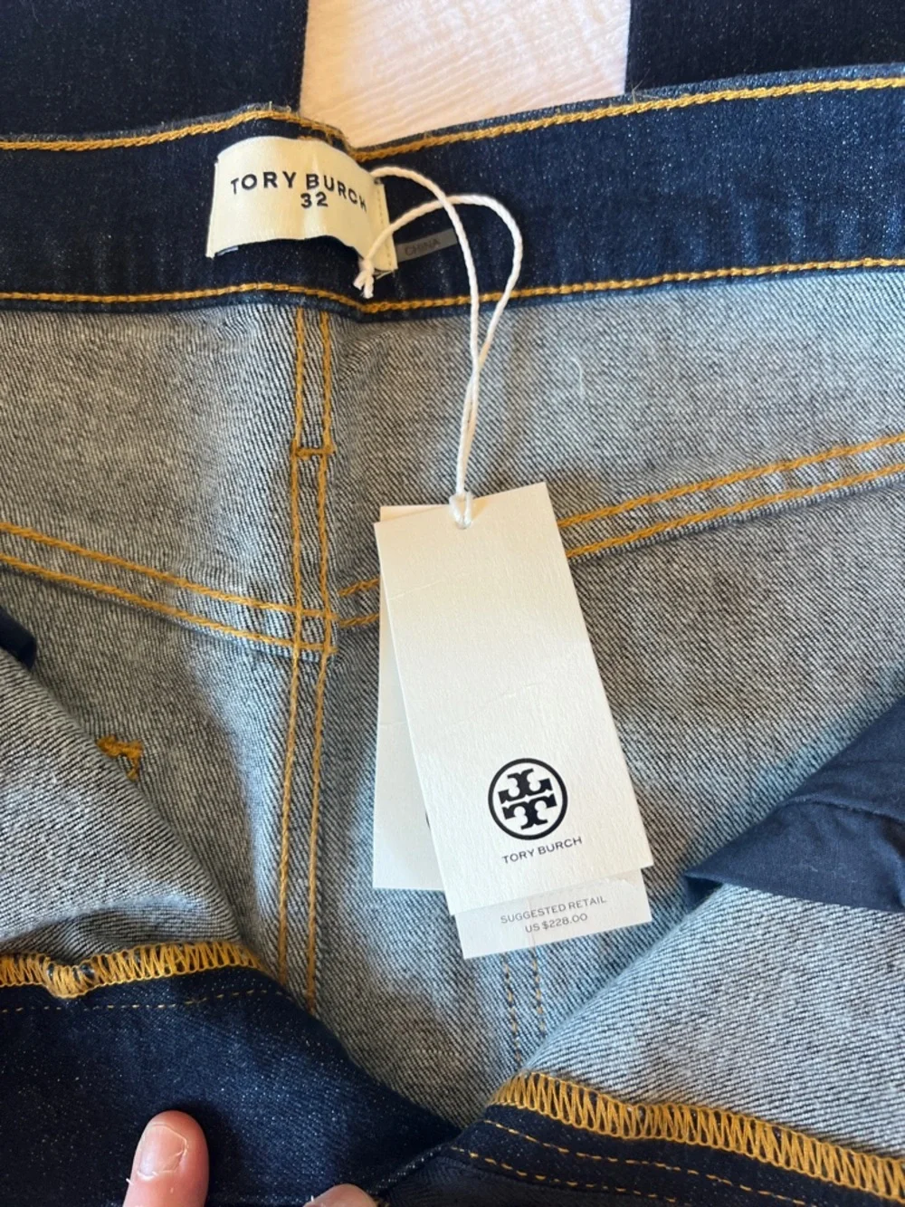 Tory Burch Dark Denim Cropped - Picture 2 of 5
